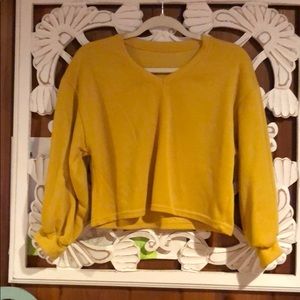 Crop mustard sweater size M